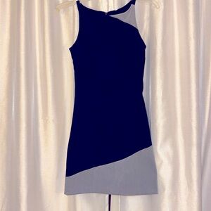 Vintage Y2K suede dress blue and gray from 579